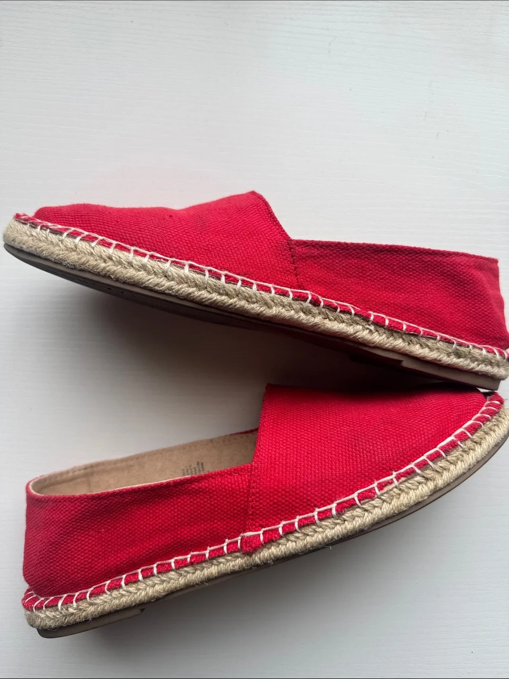 Old Navy Women's Red Canvas Slip-On Espadrilles Size 7.5